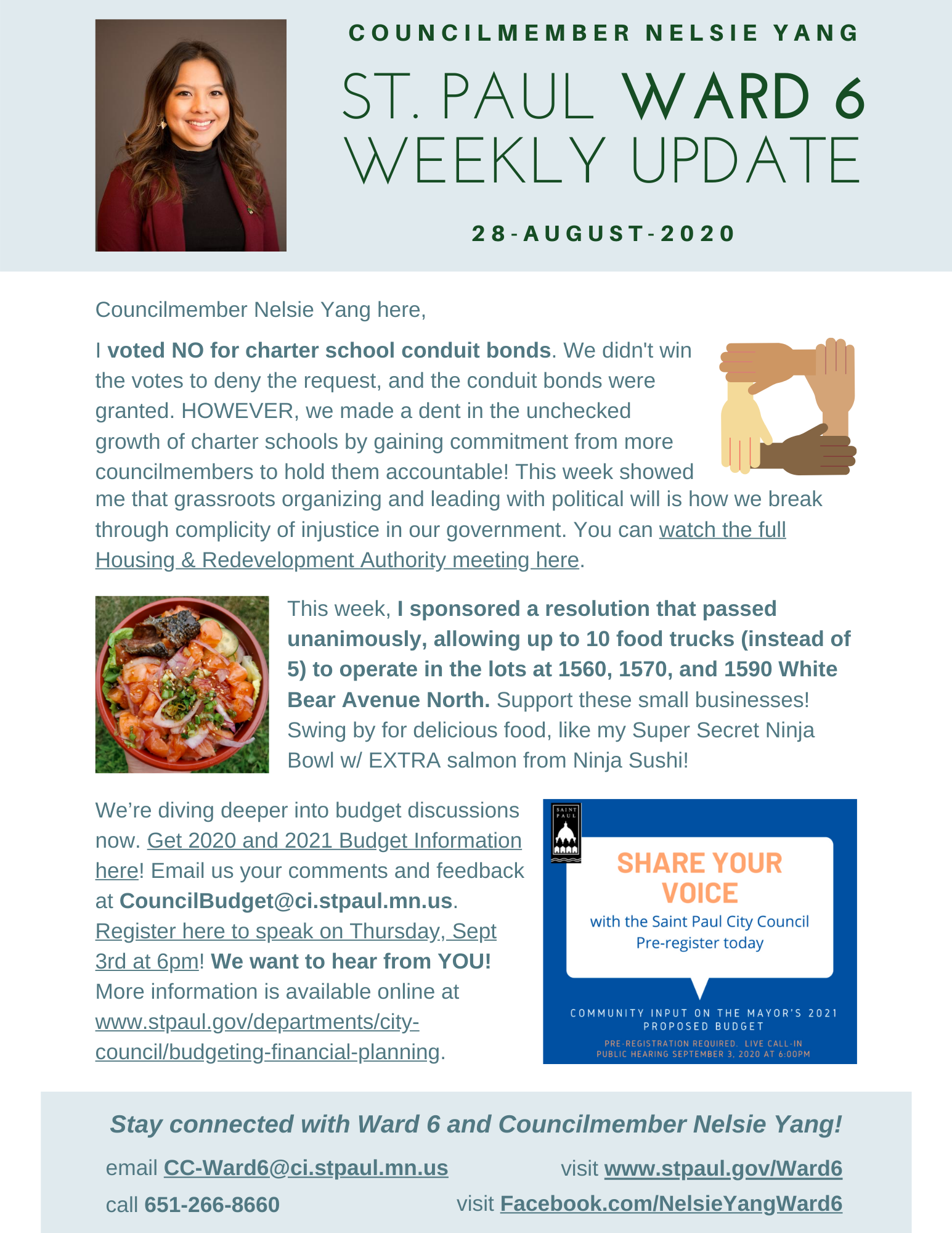 Ward 6 weekly update Aug 28 2020