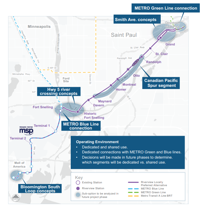 Riverview Corridor Locally Preferred Alternative Route
