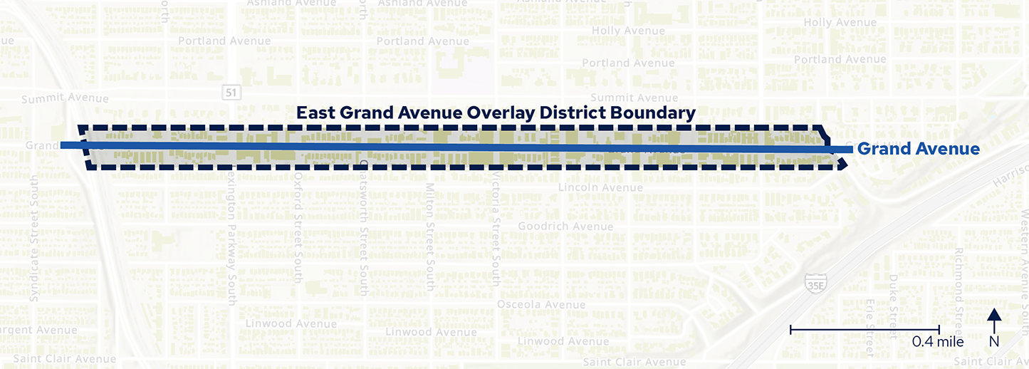 East Grand Avenue Overlay District Boundary