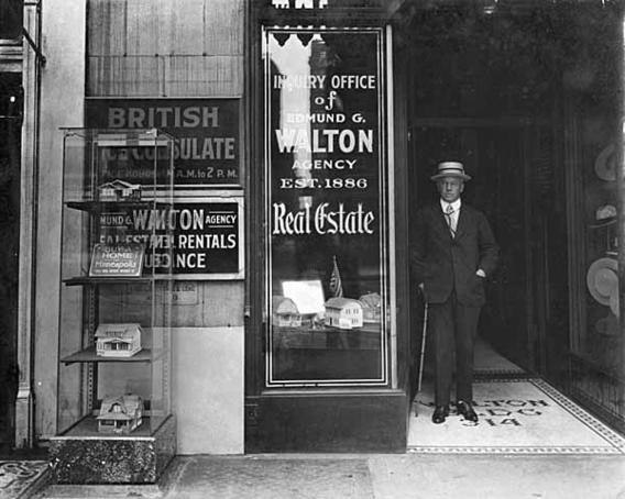 Edmund Walton at his real estate office in Minneapolis