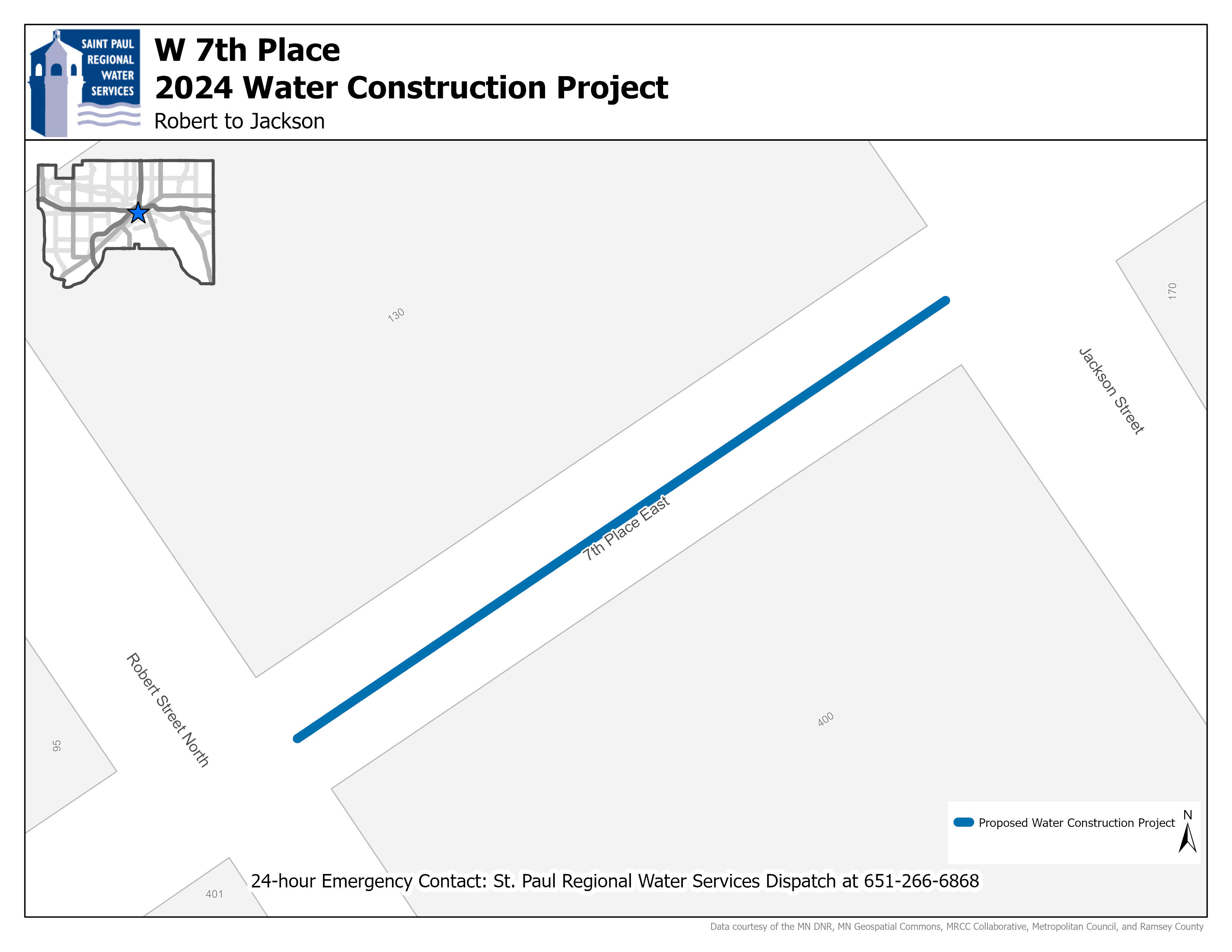 Map of main replacement project