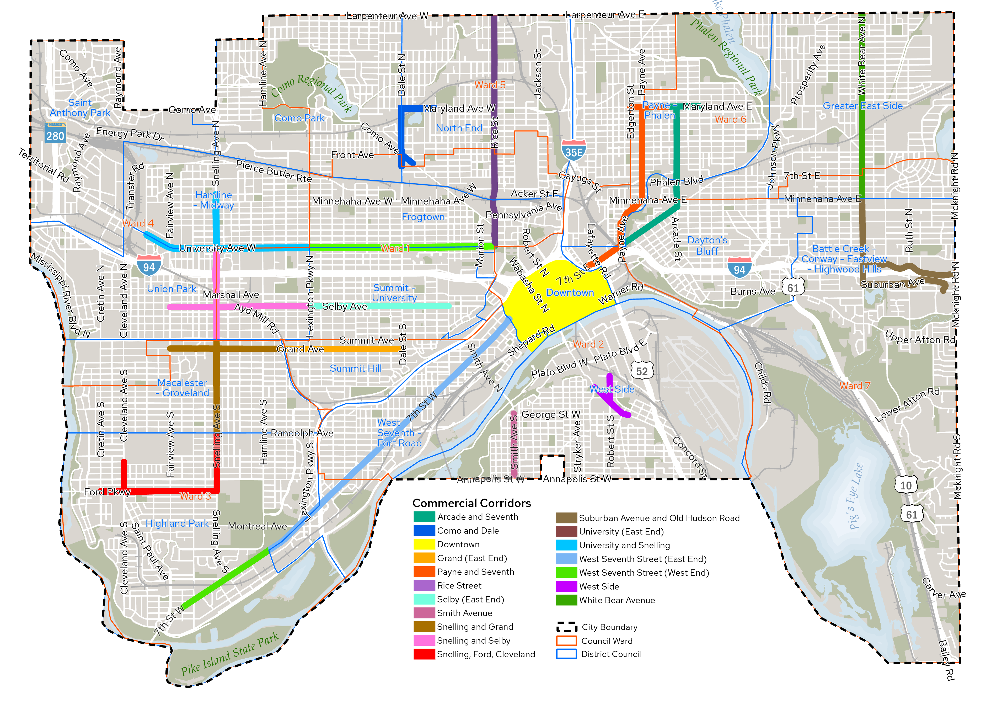 Commercial Corridors Map 2025