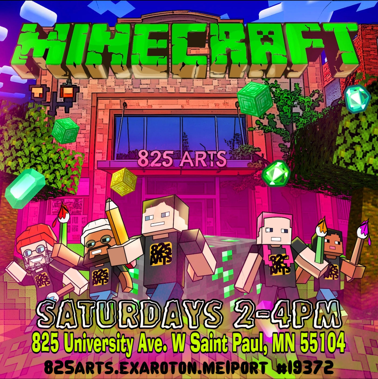 Minecraft Saturdays at 825 Arts