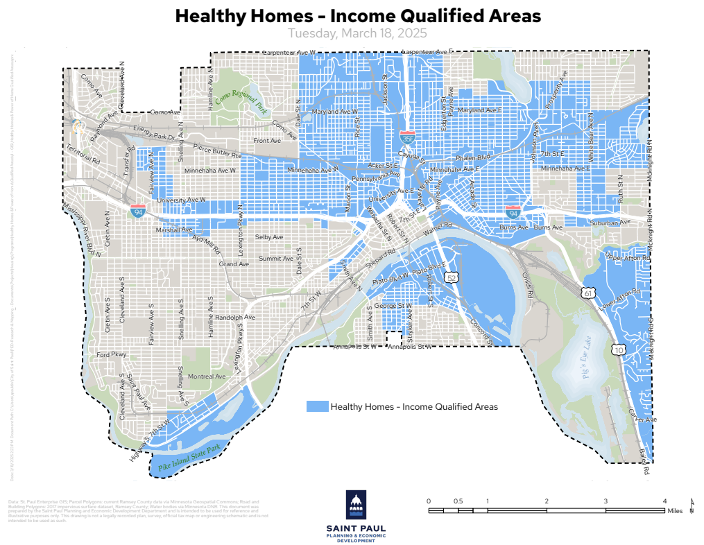 Healthy Homes income-qualified areas
