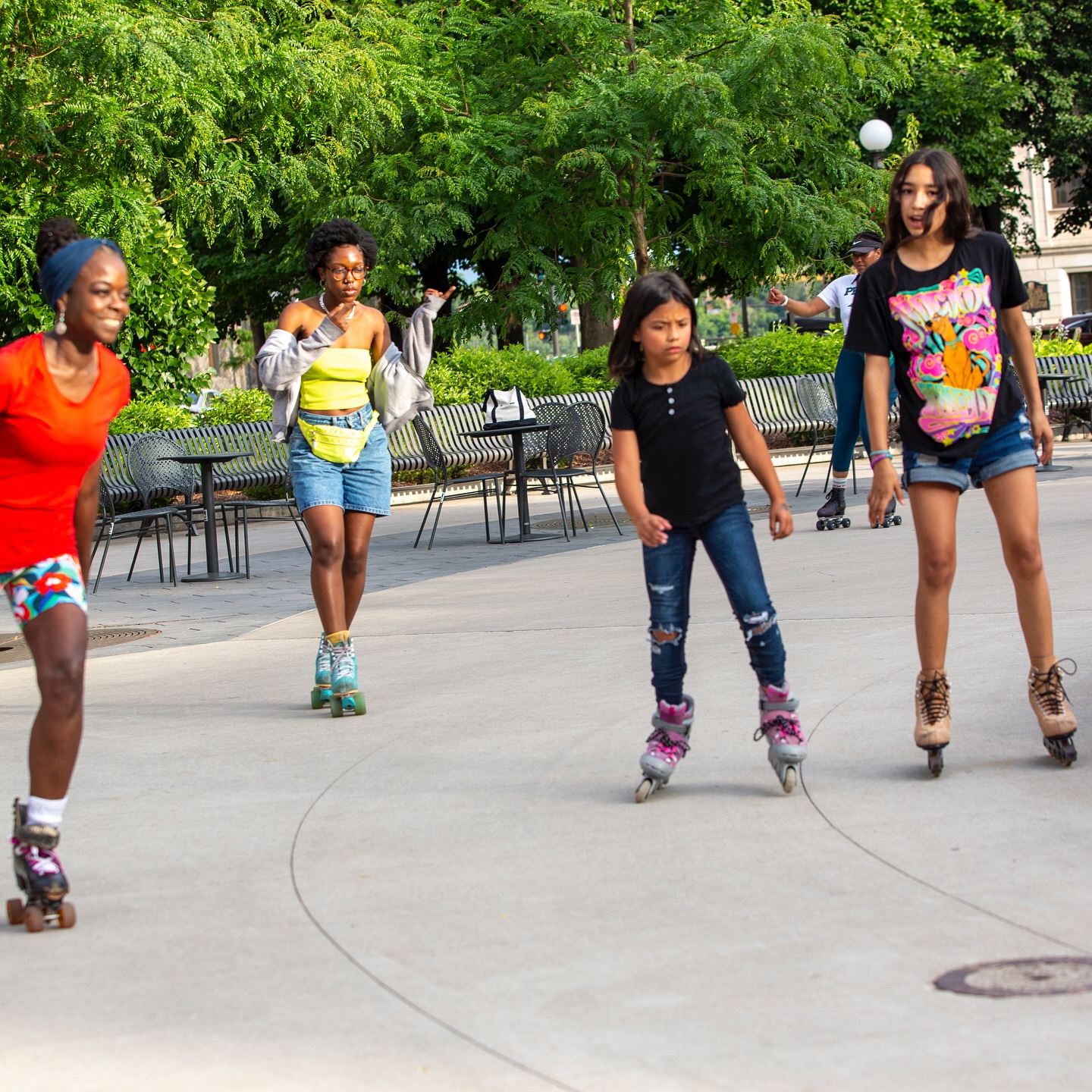 Roller Disco in Rice Park