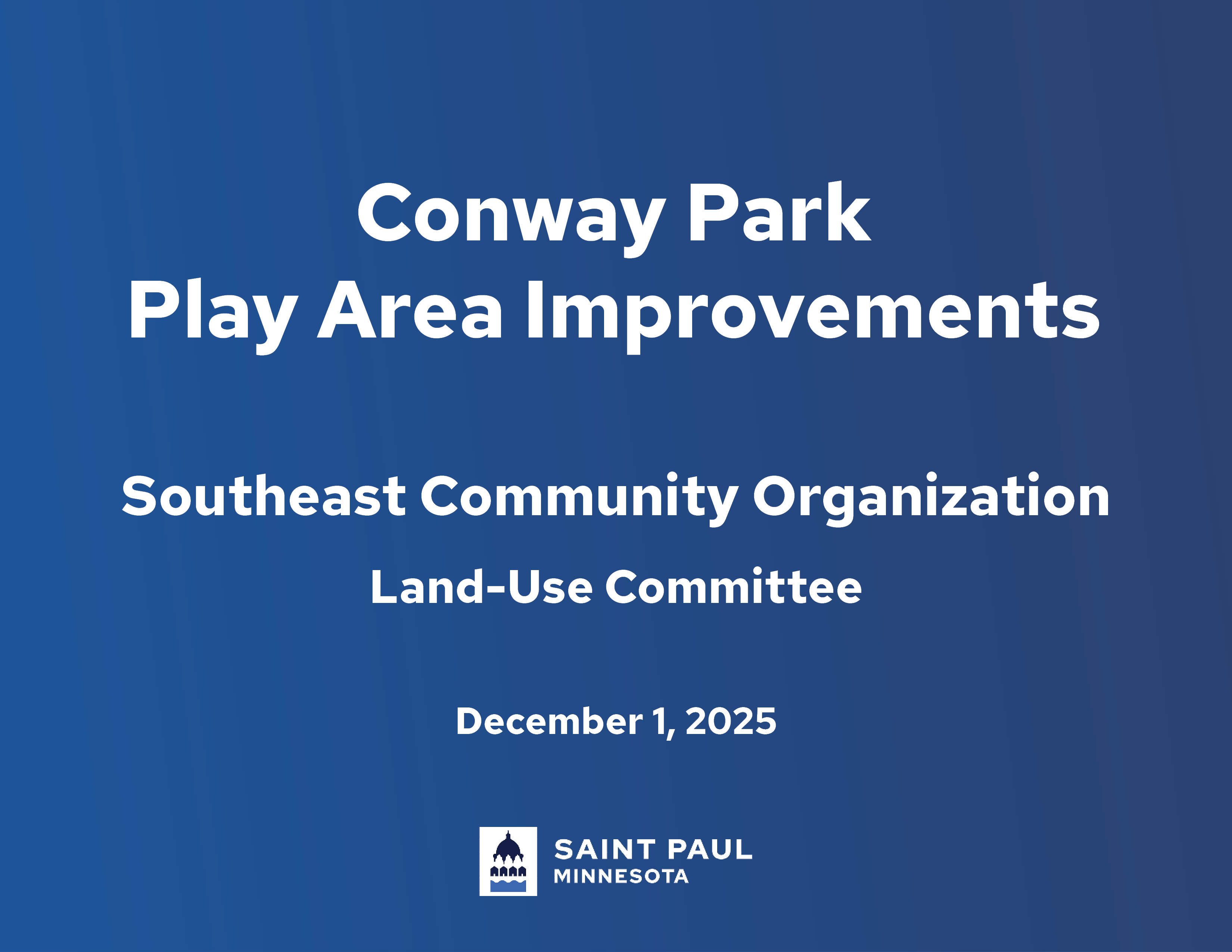 Conway Park Play Area Improvements