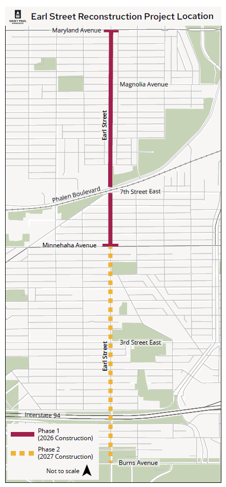 Earl Street Reconstruction Project Map