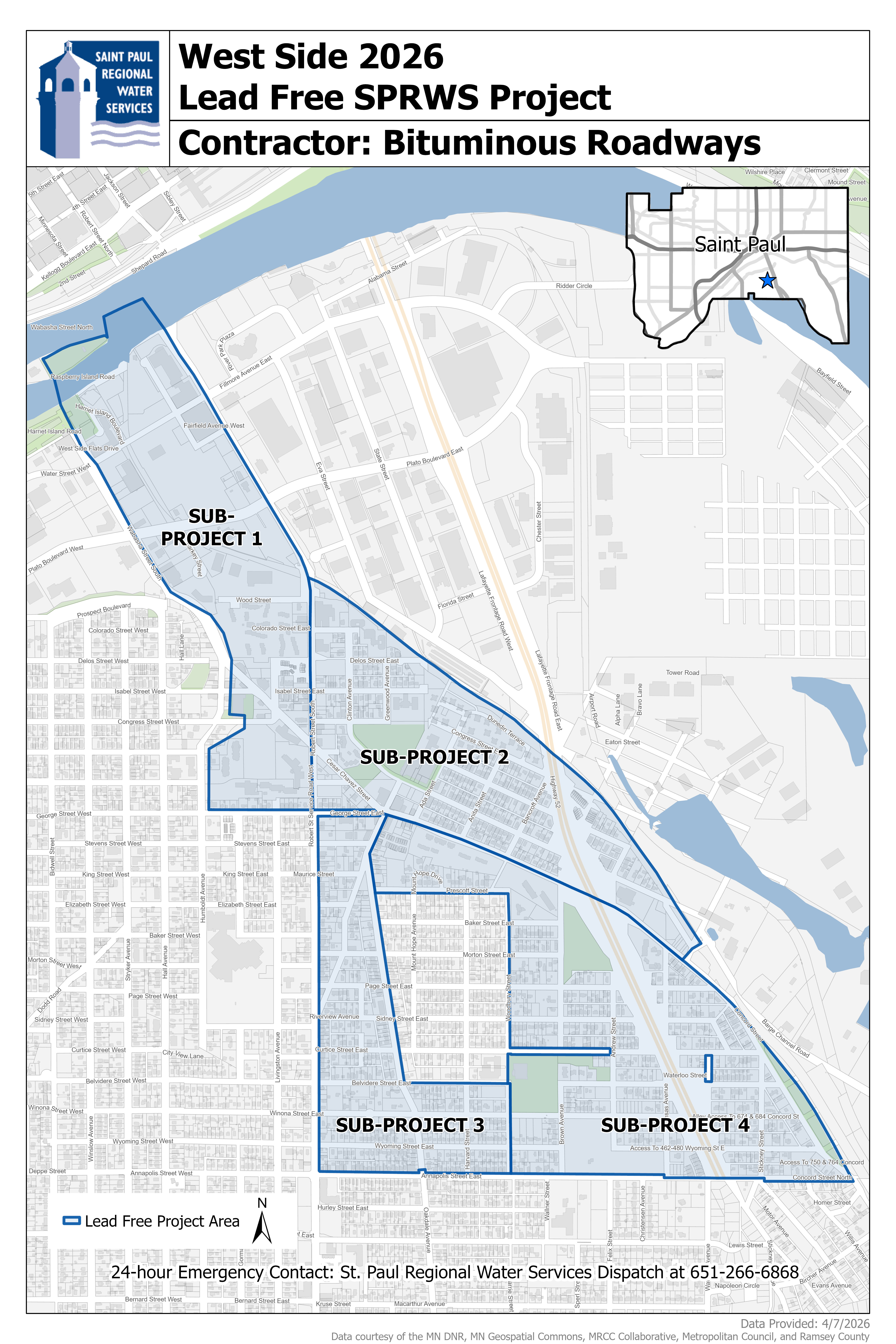 West Side 2026 Lead Free SPRWS Project Map