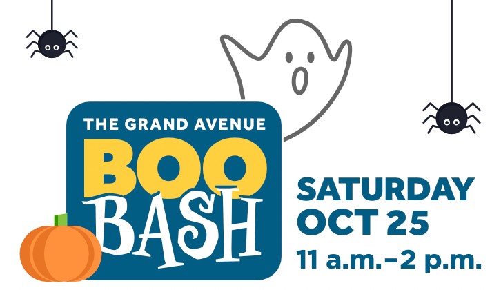 A flier for BooBash a Grand Avenue Fall Event