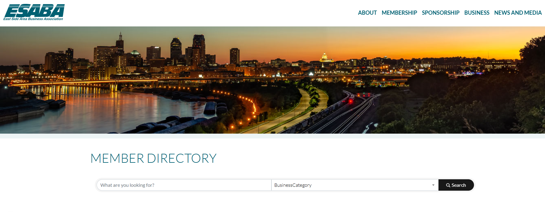 ESABA Business Directory Webpage