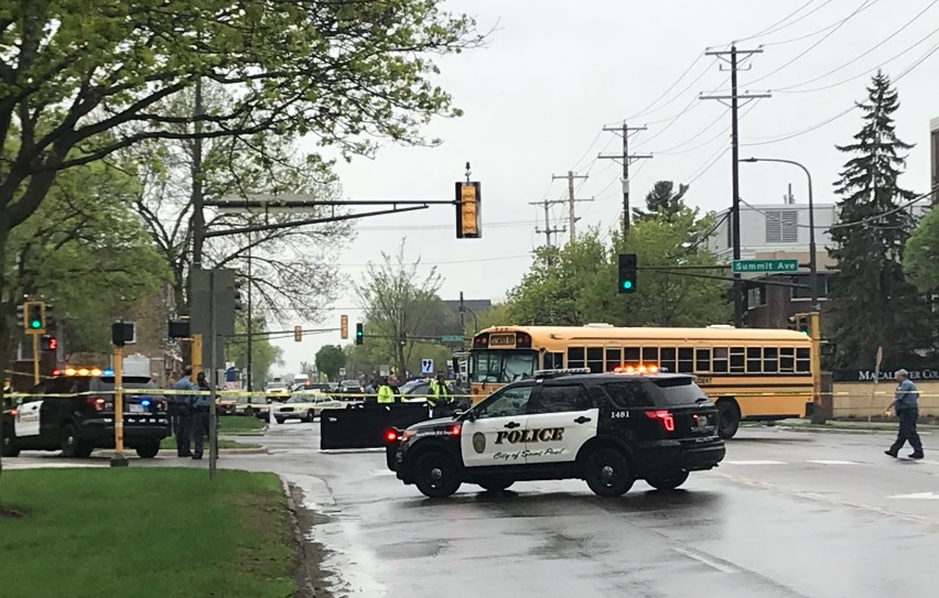 Bus-Bike Crash at Summit and Snelling