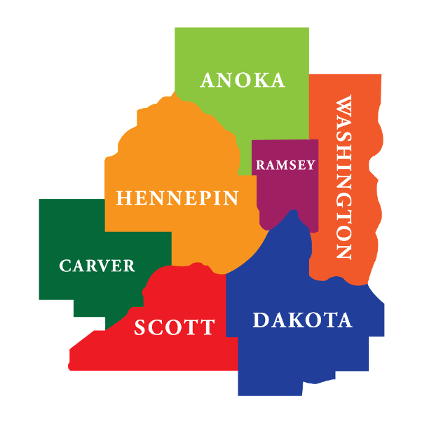 Graphic of counties that participated in the AI study