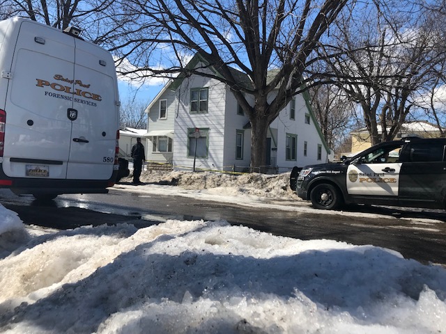 Homicide scene on the 600 block of Elfelt Street