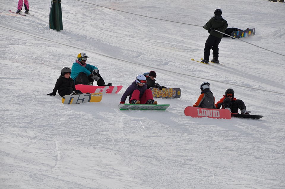Snowboarders at Como Park Ski Center
