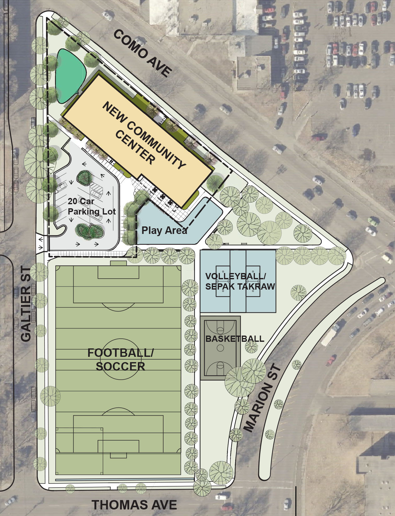 Future Frogtown Community Center Concept Site Plan Frogtown Community Center Site Plan