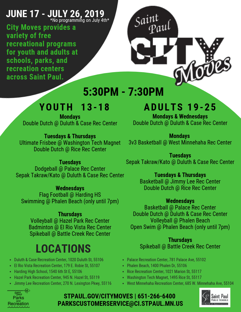 City Moves 2019 schedule City Moves 2019 schedule flyer
