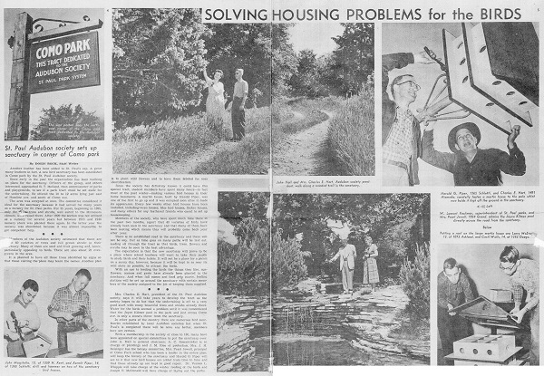Pioneer Press article circa 1952. Lower center photo shows W. LaMont Kaufman and Pearl Jewell at the Joyce Kilmer Cascade.
