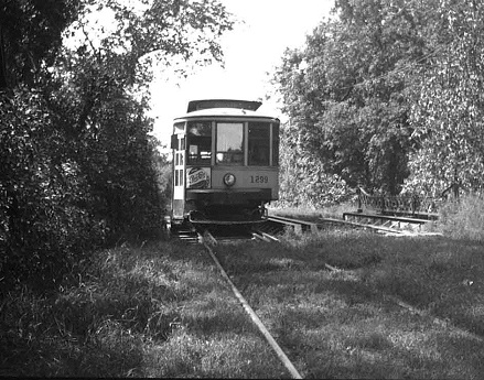 Streetcar crossing Beulah Lane bridge in the Classroom.