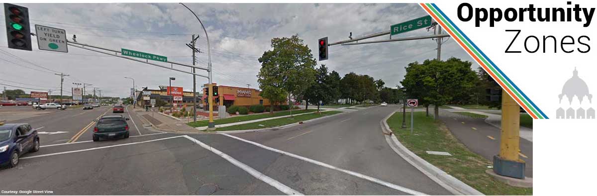 Street View of Rice Street at Wheelock Parkway