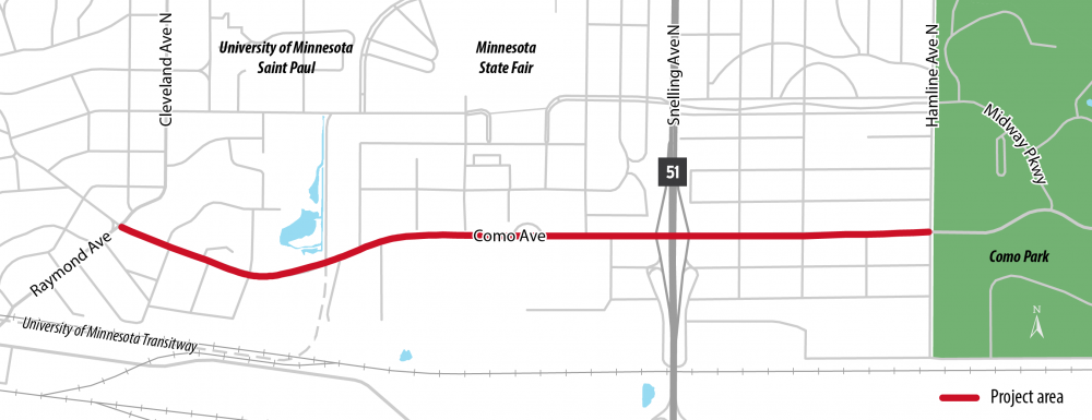 Como Avenue Trail Project Map Como Avenue Trail Project Map
