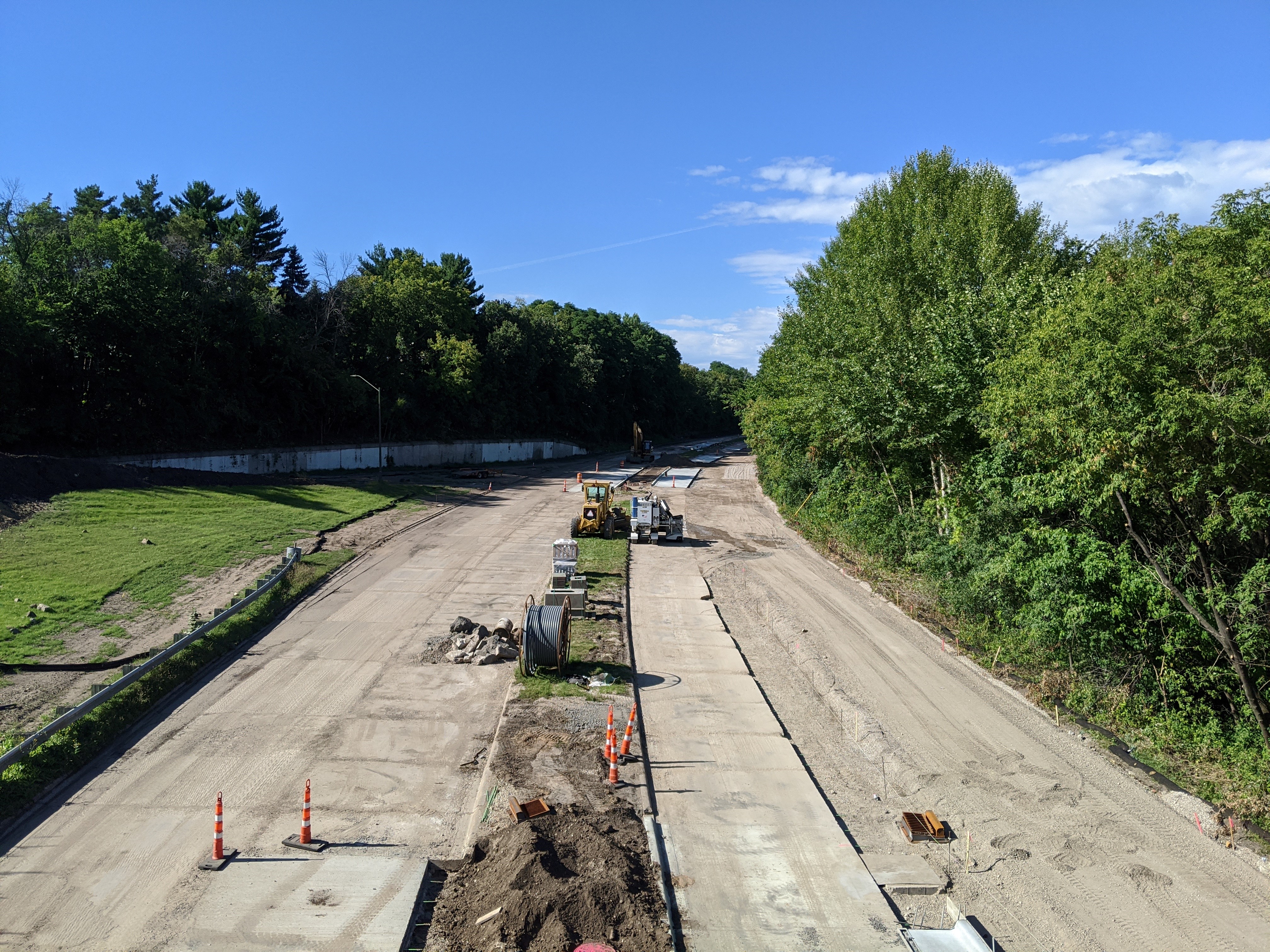 Photo showing construction on Ayd Mill Road as of 9.4.20