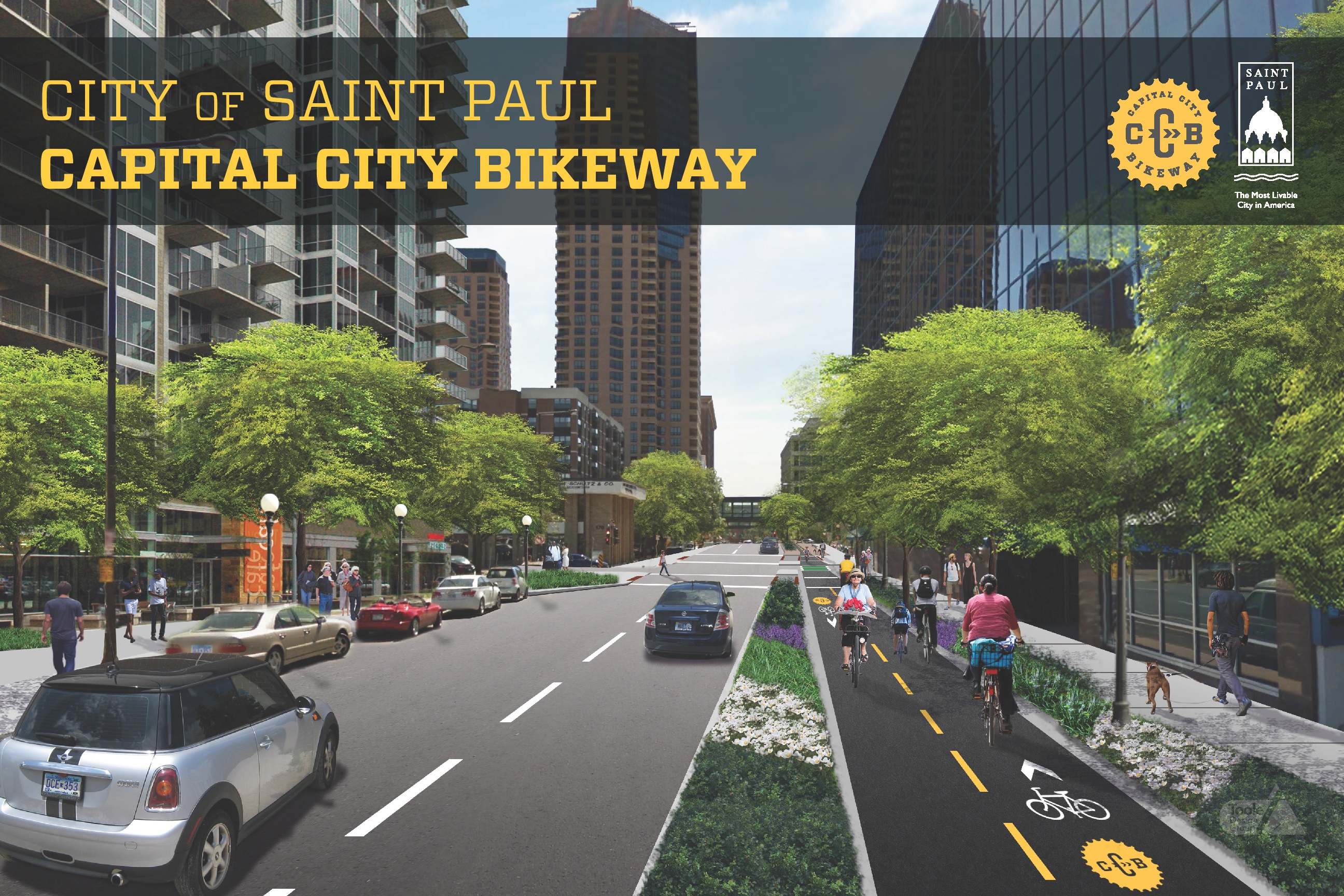 Capital City Bikeway Rendering