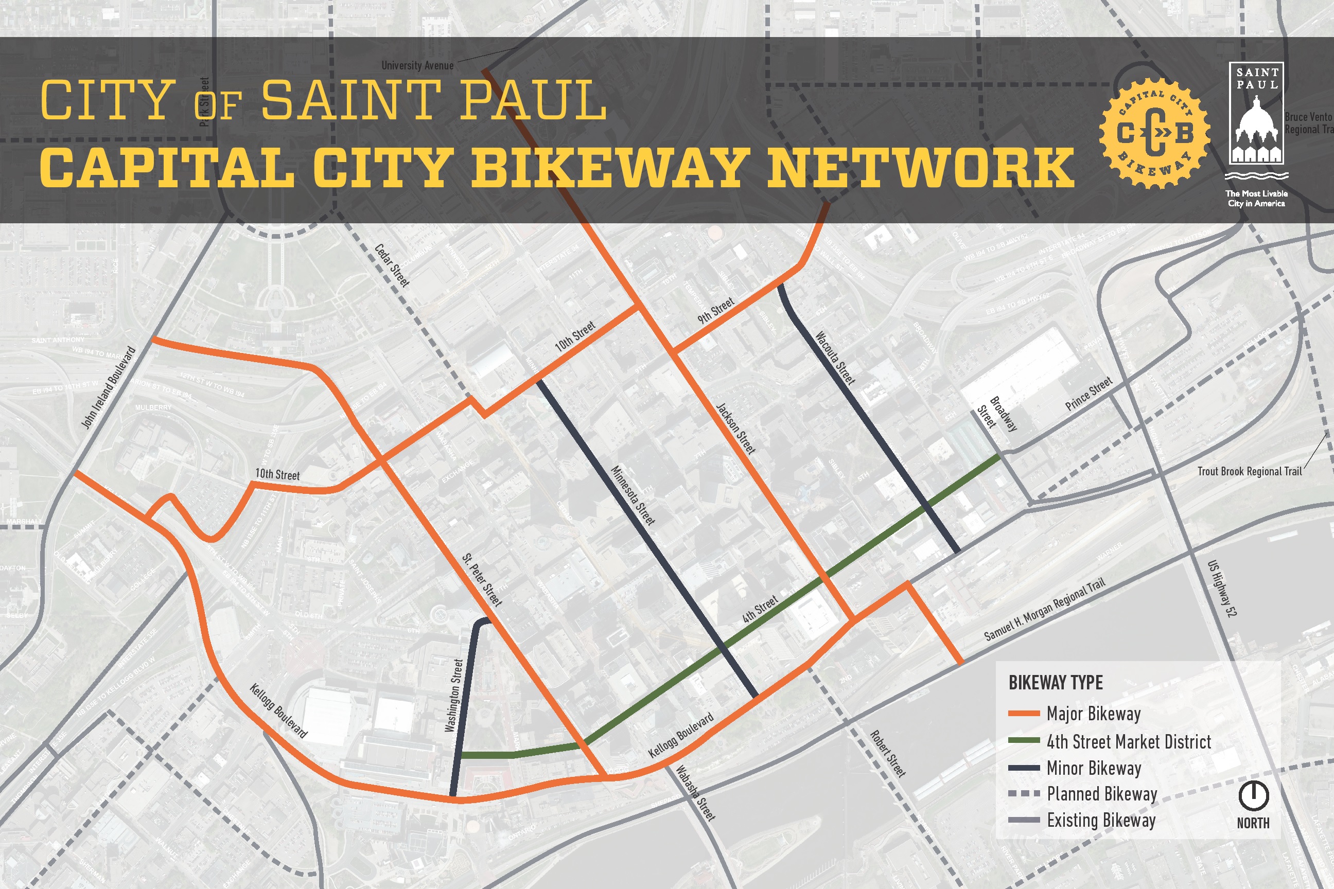 Capital City Bikeway Route