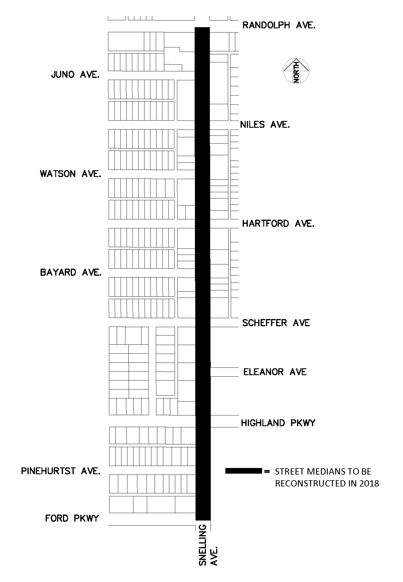 PWSDC Snelling Avenue Medians Project Map 2018 Version