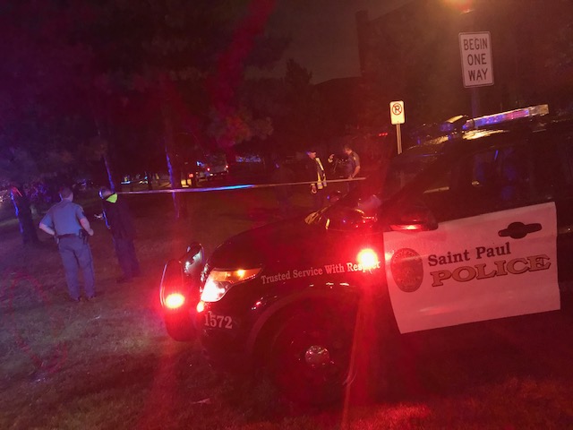 Three people were shot outside of the main gates of the Minnesota State Fair on Monday, Sept. 2