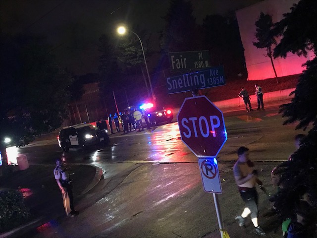 Scene where 19-year-old woman was struck by a vehicle outside of the State Fair