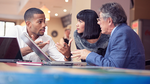 image of business group discussing something