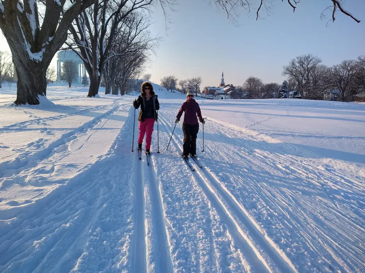 Cross Country Skiers at Highland National Golf Course