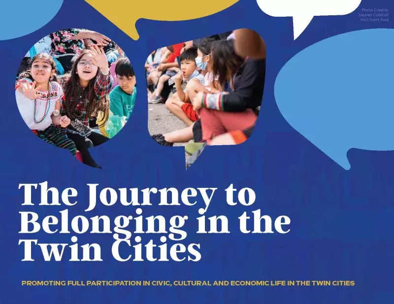 Cover slide for the Journey to Belonging in the Twin Cities report