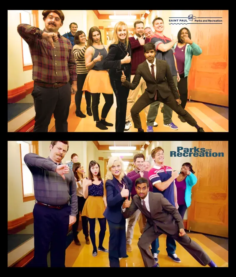Parks & Rec Halloween reenactment photo 2025
