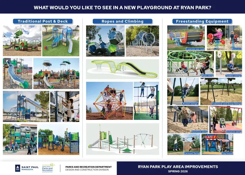 Images of play equipment ideas for the new playground