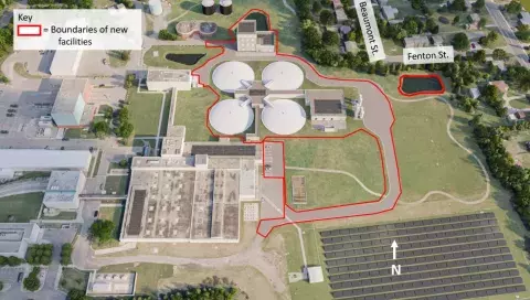 Rendering of proposed changes to McCarrons water treatment plant.