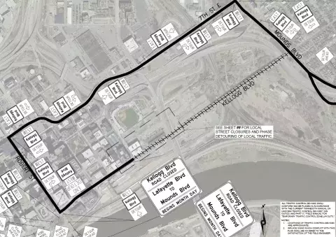 Vehicle detour for Kellogg-3rd Bridge Replacement Vehicle_detour_kellogg-3rd