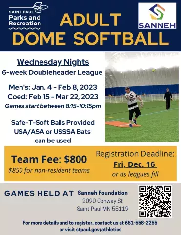 2023 Adult Dome Softball Information