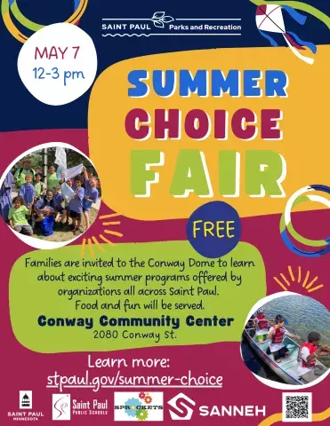 Flyer for Summer Choice Fair, May 7 at Conway Recreation Center