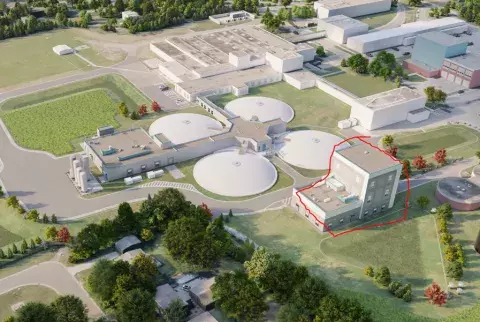 Image of McCarrons Campus with Lime Building circled