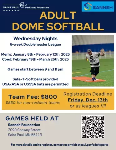 Adult Dome Softball 2025 Flyer Adult Dome Softball 2025 Flyer