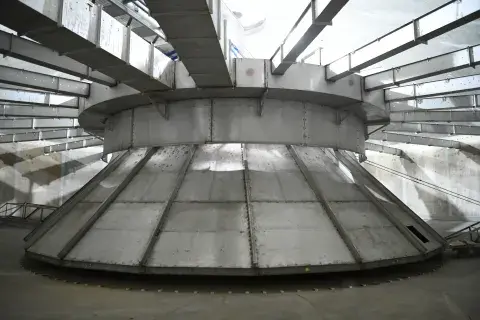 View from inside of a clarifier at new McCarrons treatment plant