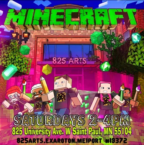 Minecraft Saturdays at 825 Arts