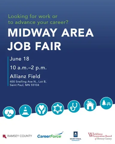 Midway Area Job Fair June 18 10-2 at Allianz Field