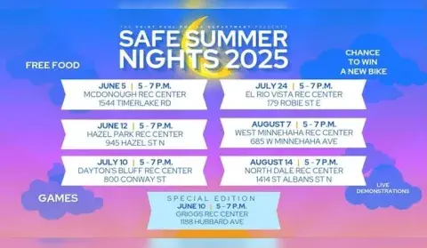 Safe Summer Nights Event Schedule 2025