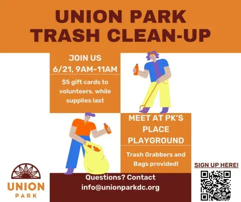 Flyer June UPDC Trash Clean Up June 21 9-11 AM