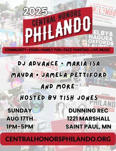 Flyer for Central Honors Philando and website link