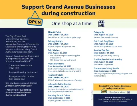 Image of Grand Avenue construction crawl card