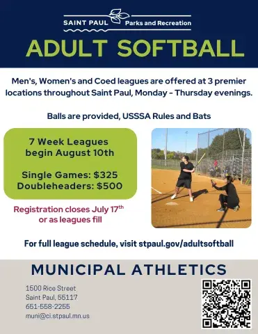 Adult Fall Softball 2026 Flyer