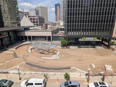 Wabasha Plaza Construction Bird Eye View